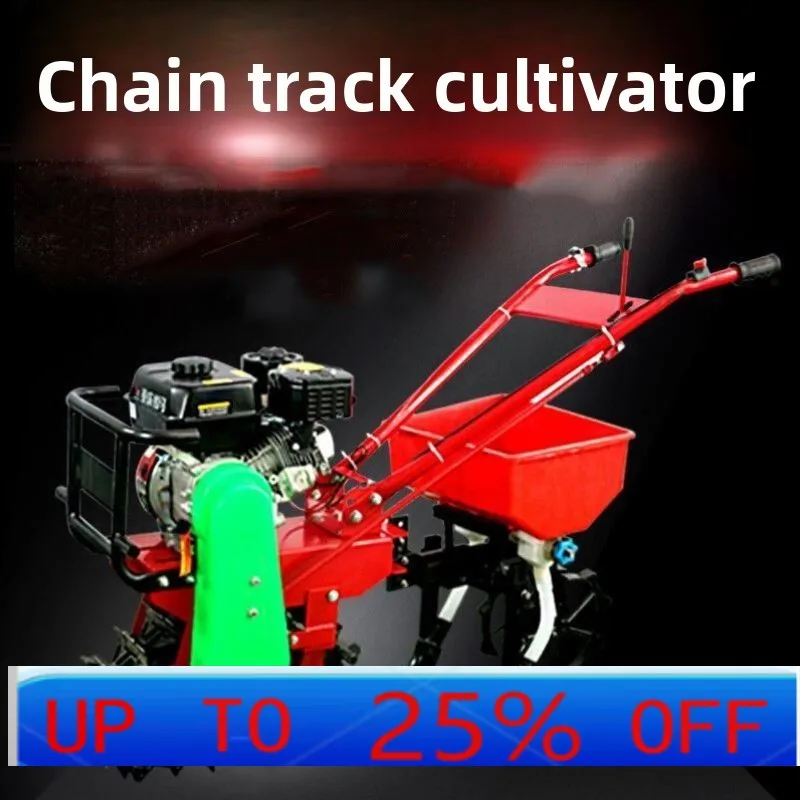 

LTT chain-rail micro-tiller, single wheel plower, digging trencher