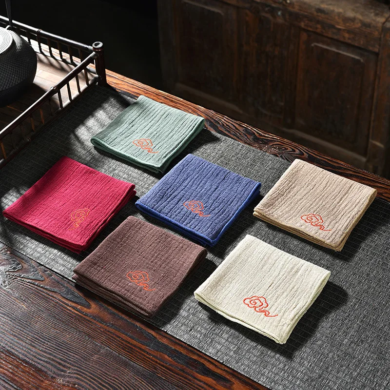 

26*26cm Dishcloth Tea Towel Napkins Kitchen Accessories Dish Cloths Coffee Tables Ceremony Kongfu Tea Set Tableware Teaware Mat