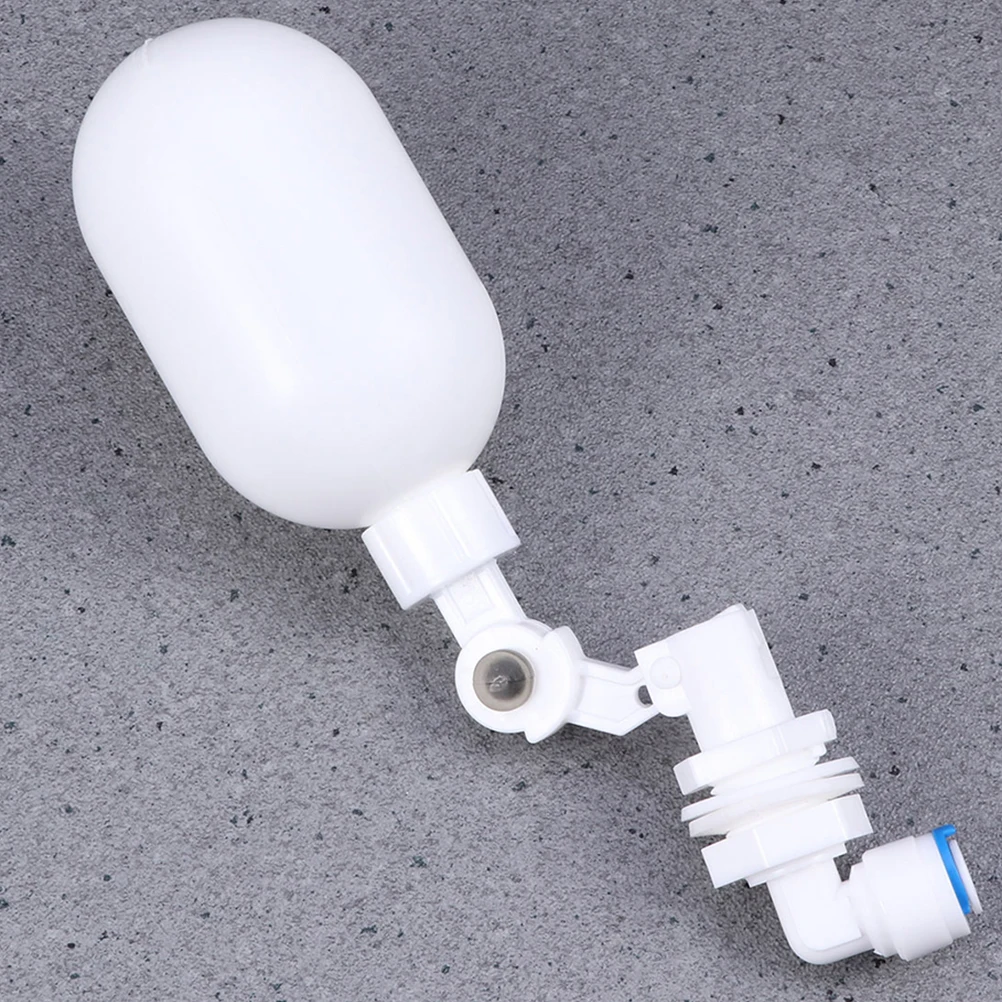 

2 Pcs White Float Valve Automatic Water Level Control Plastic Pond Aquarium Cattle Drinking Bowl Tank Mount 1 for Garden