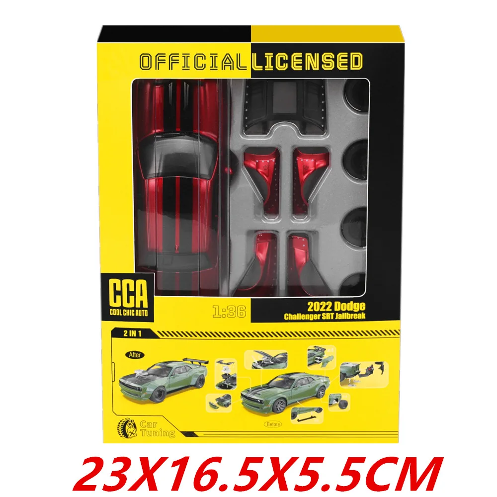   MSZ 1:36 Dodge Challenger voiture modifiée modèle de remplacement de voiture de sport jouet pour enfants et garçons Collection de voiture ornement