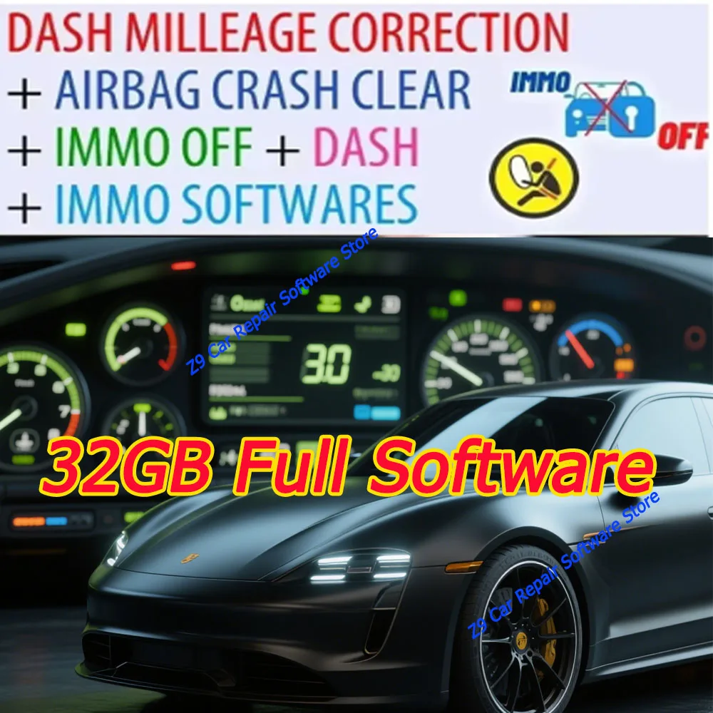

32GB Full Software Car Diagnostic Tools Mileage Correction Airbag Crash Clear IMMO off Dash for Vehicle Repair And Maintenance