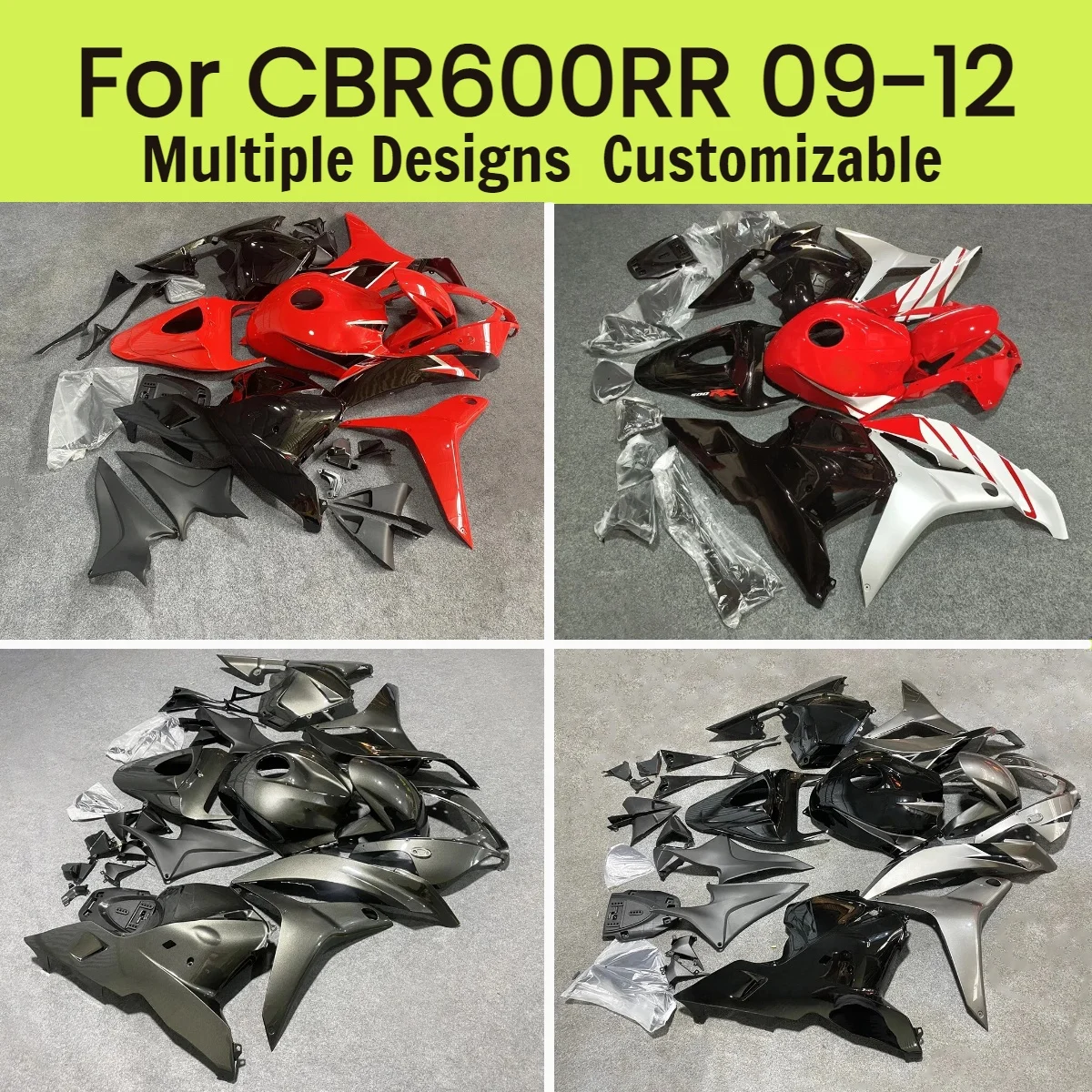 

Motorcycle Fairing Kit for Honda CBR600RR 2009-2012 ABS Plastic Injection Full Body Cowling Fairings CBR 600RR 09-12