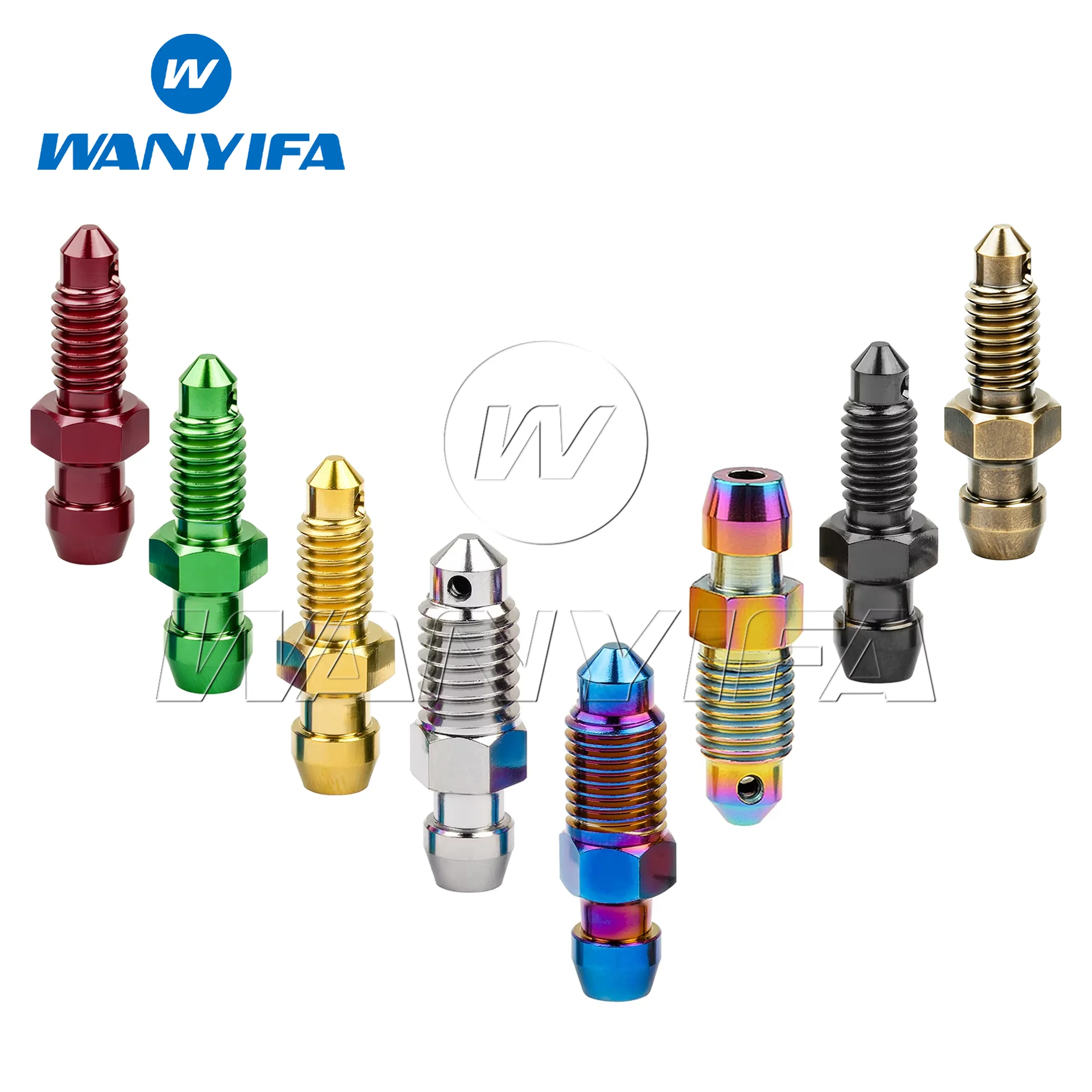 Wanyifa Titanium Alloy Ti M6/M8/M10 Bolt P1.0/P1.25Mm for Motorcycle Brake Caliper Oil Drain Deflation Screw