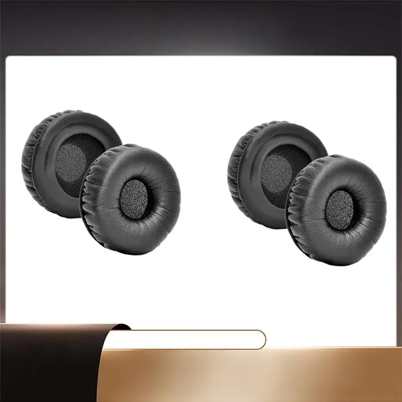 N35R-4 Cztery Sztuki Czarnych Poduszek na Uszy Zamiennych do Słuchawek Jabra 50mm Kompatybilnych z Jabra PRO 920 930 935 9450 9460 9465 9470 Hea