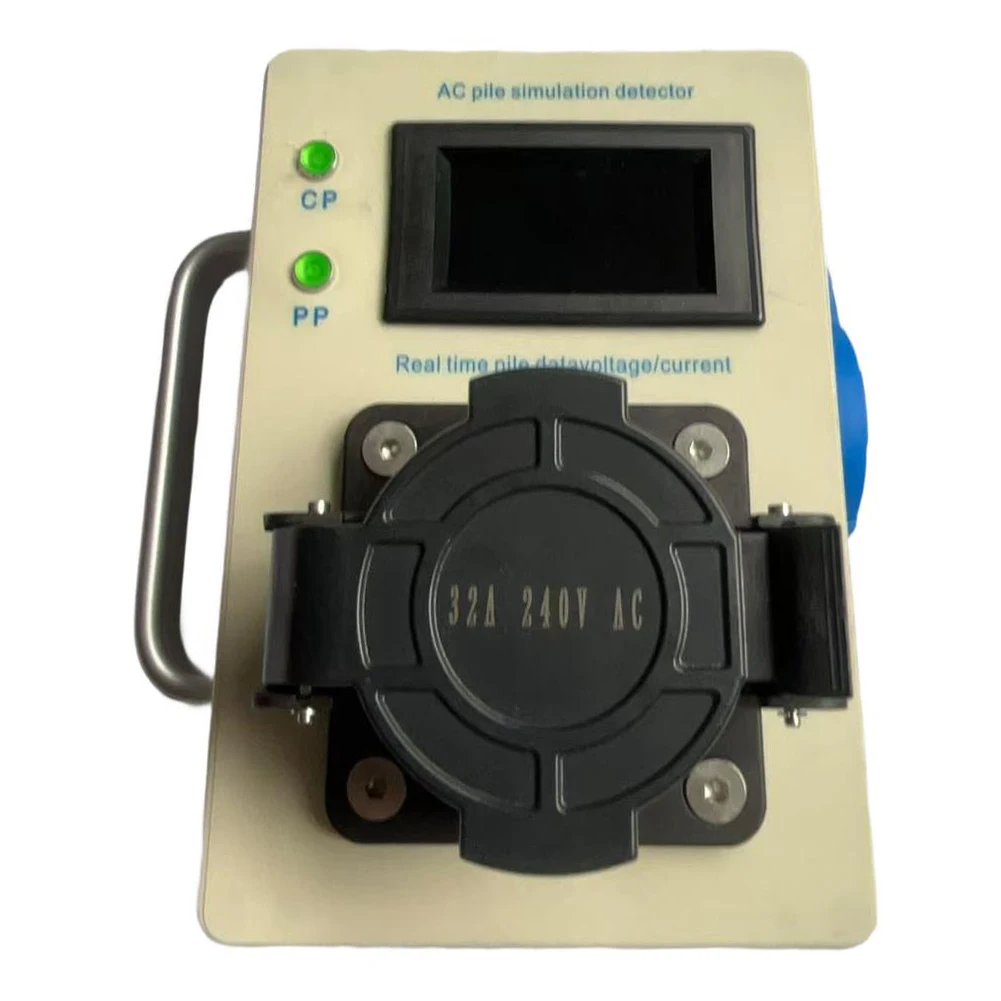 

Vehicle Side AC Charging Pile Simulation Tester with Ultra Clear LCD and Ammeter for European Standard 110V 220V Charging Piles