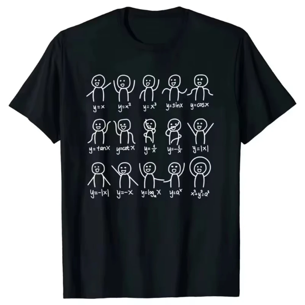 

2025 Funny Birthday Gift Algebra Dance Figures Math Equation T Shirts Graphic Streetwear Short Sleeve Style T-shirt Men Clothing