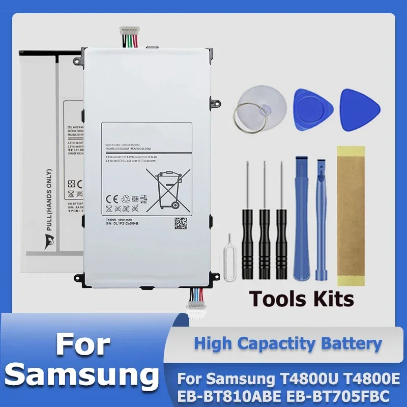 High Quality Battery For Samsung T4800U T4800E EB-BT810ABE EB-BT705FBC 5870mAh Tablet Spare  SM-T321 T325 T320 T321 + Tool