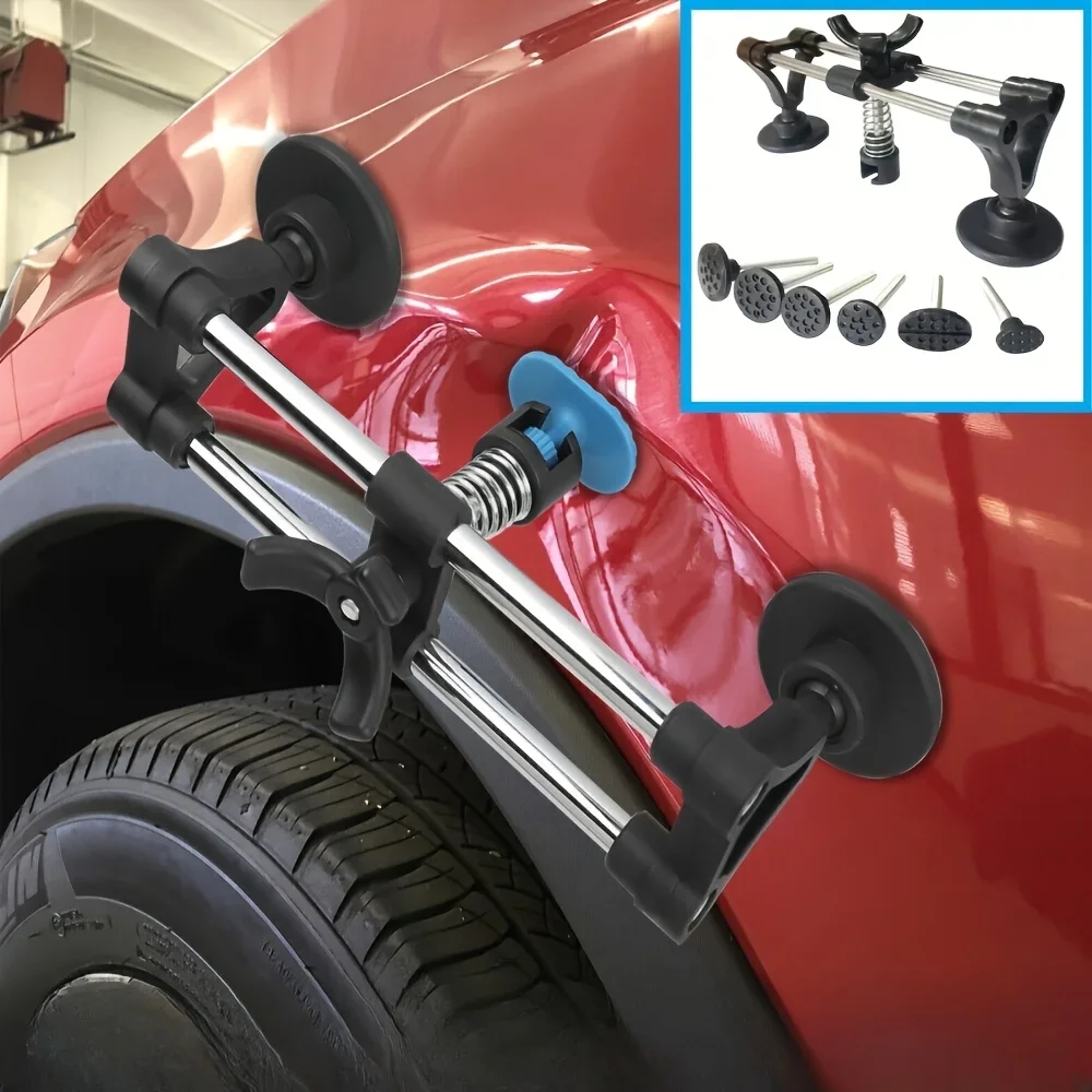 Kit de Reparo de Amassados Sem Pintura PDR - Ferramenta Extratora de Amassados para Carroceria Automotiva para Danos de Granizo e Remoção de Amassados em Portas