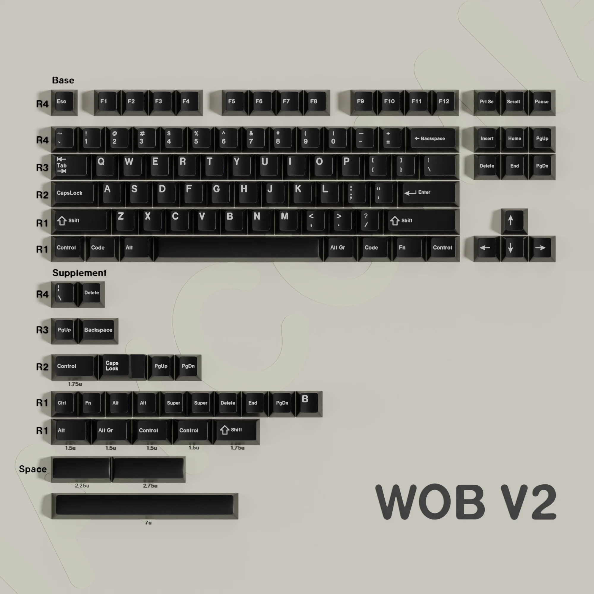 Aifei Keycaps Double Shot Cherry Profile ABS Big Set Split Alice Ansi Layout Paars Groen Key Caps Voor Wooting GMK Hi75 Schakelaars