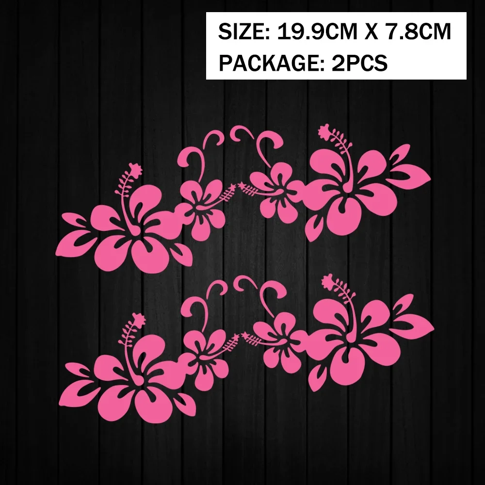Voor Honda Toyota Hawaiiaanse Hibiscus Bloemvorm Reflecterende Motorfiets Scooter Elektrische Helm Body Window Voorruit Auto Sticker