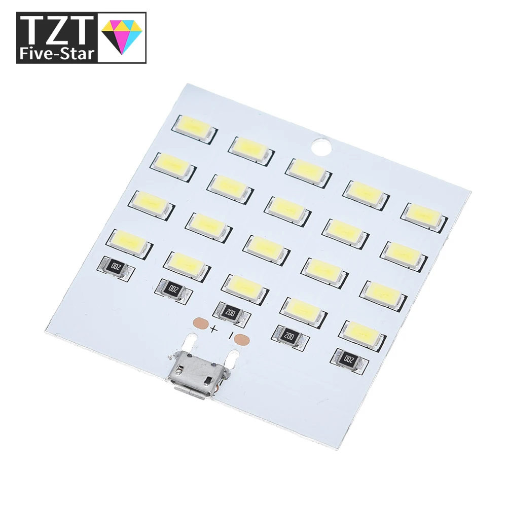 high quality 5730 smd 5V 430mA~470mA White Mirco Usb 5730 LED lighting panel USB mobile light Emergency light night light