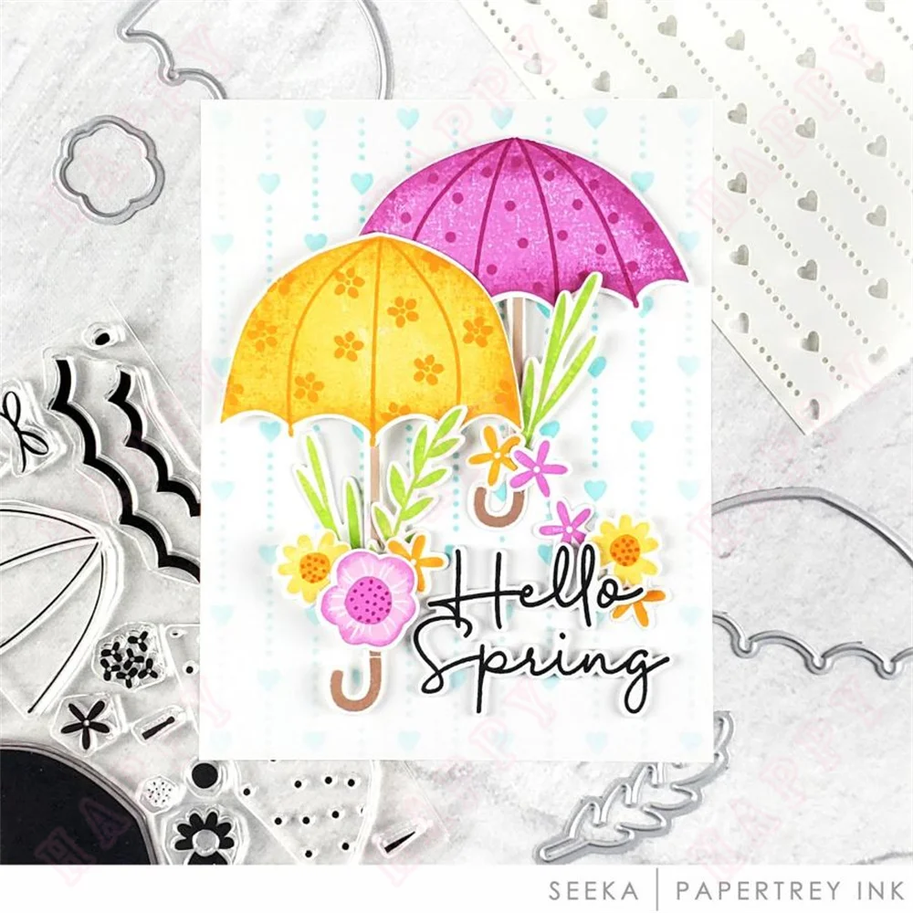 Thoughts of Spring Sentiments Metal Cutting Dies And Stamps DIY Scrapbooking Card Stencil Paper Cards Handmade Album Sheets 2024