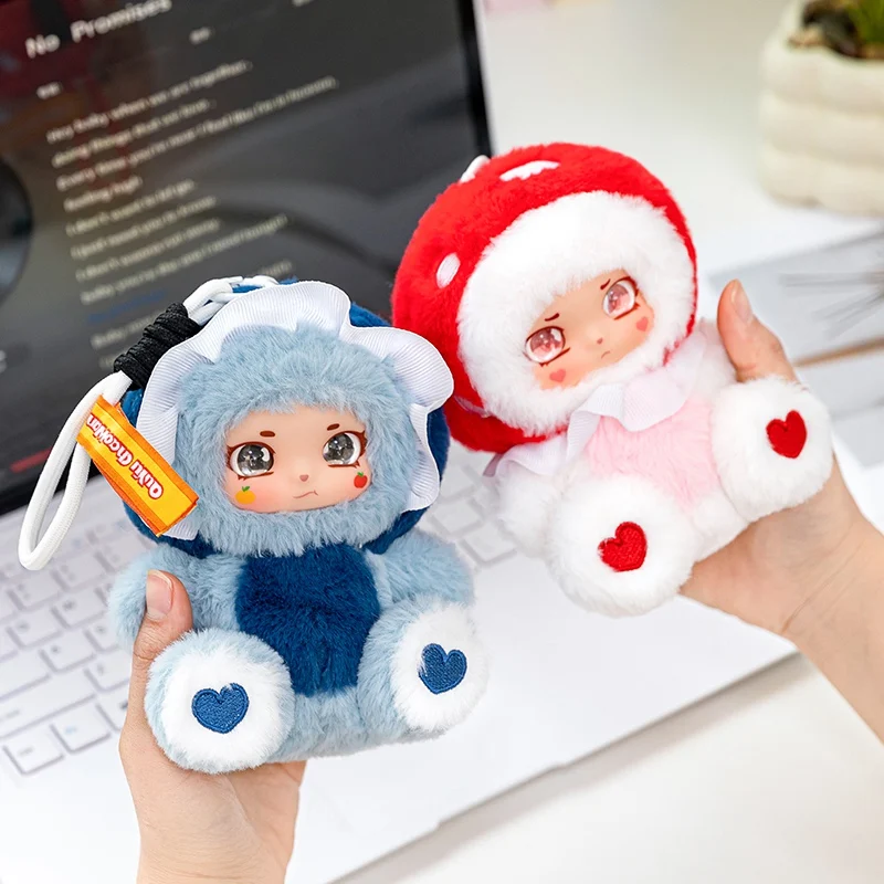 14 cm Pilz Mädchen Vinyl Plüsch Spielzeug Nette Pilze Fee Gefüllte Puppe Weiche Kawaii Wald Spielzeug für Kinder Kreative Geschenke tasche Anhänger