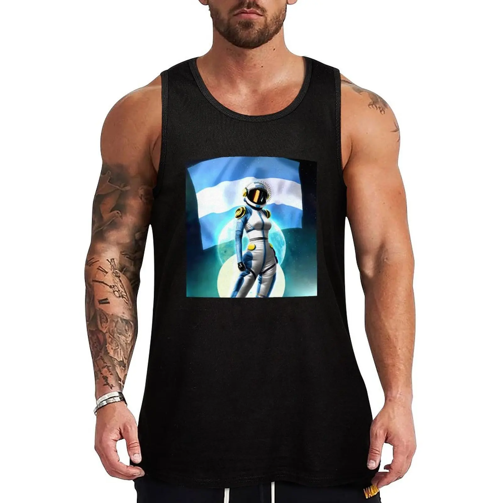

Future Astronauts - Argentina Tank Top T-shirt Men's gym gym clothes man fitness Men's cotton t-shirt singlets for men