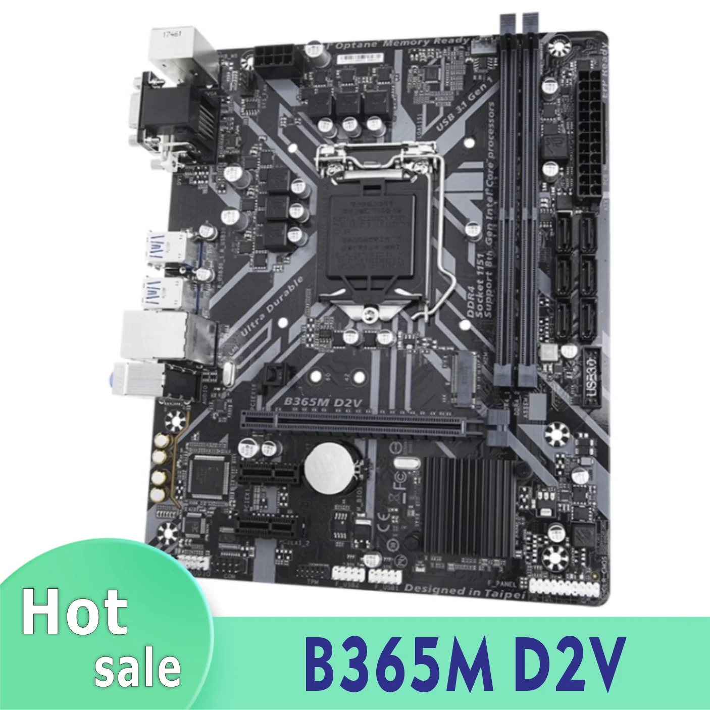 B365M D2V Mini ATX M.2 Solid State Disk 32G Dual Channel Support LGA 1151 CPU Main Board 100% Testing