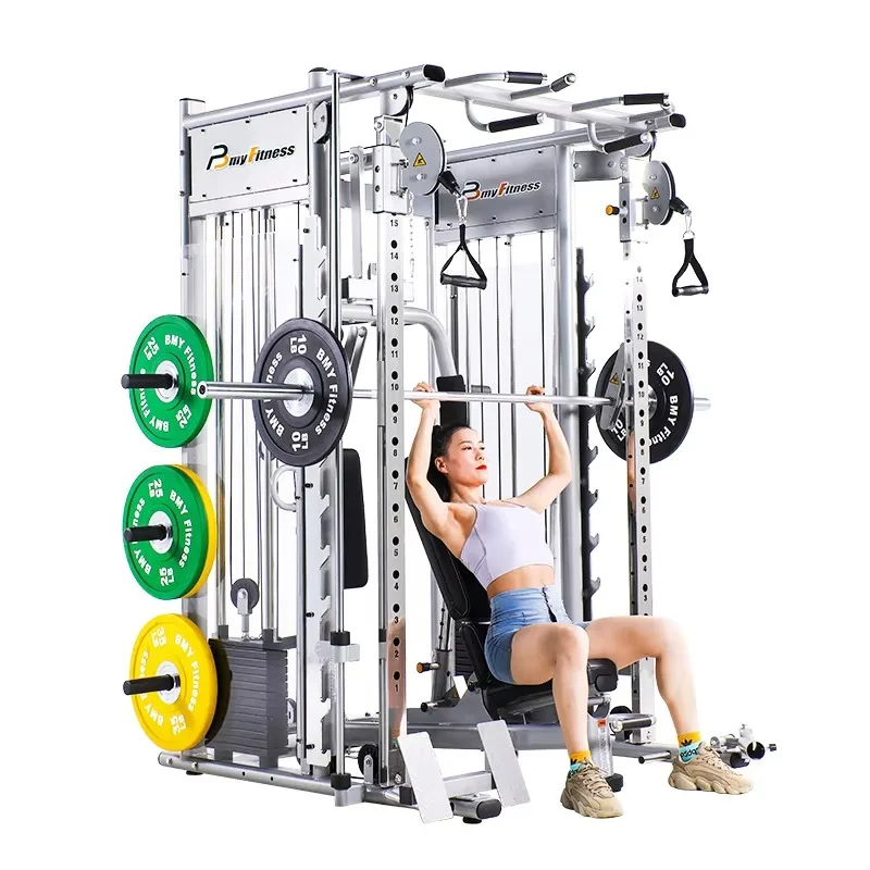 YTYIN Bodybuilding Gym Equipment Fitness Strength Training Steel Smith Machine Power Rack Squat Rack