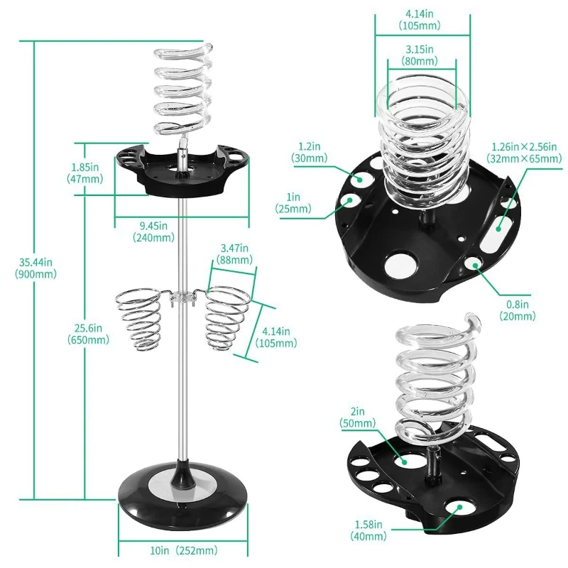 Electric hair dryer bracket Barber salon Bathroom storage Household stainless steel vertical floor-to-ceiling hair dryer rack