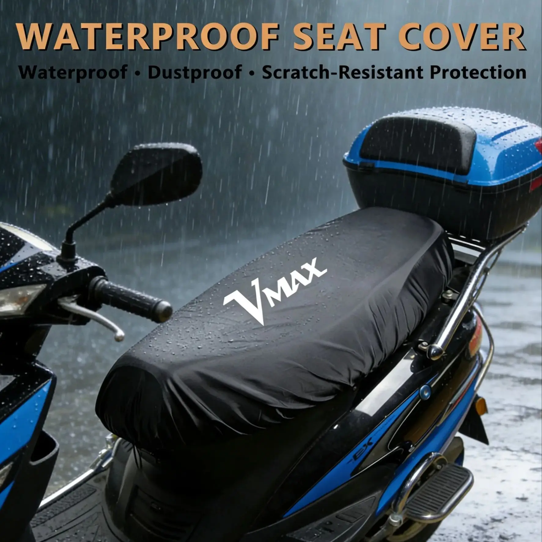 Seat Cover for Yamaha VMAX 1200 / 1700 / VMAX1200 / VMAX170 / V-MAX – Waterproof, UV, Heat Insulation, Scratch-Resistant
