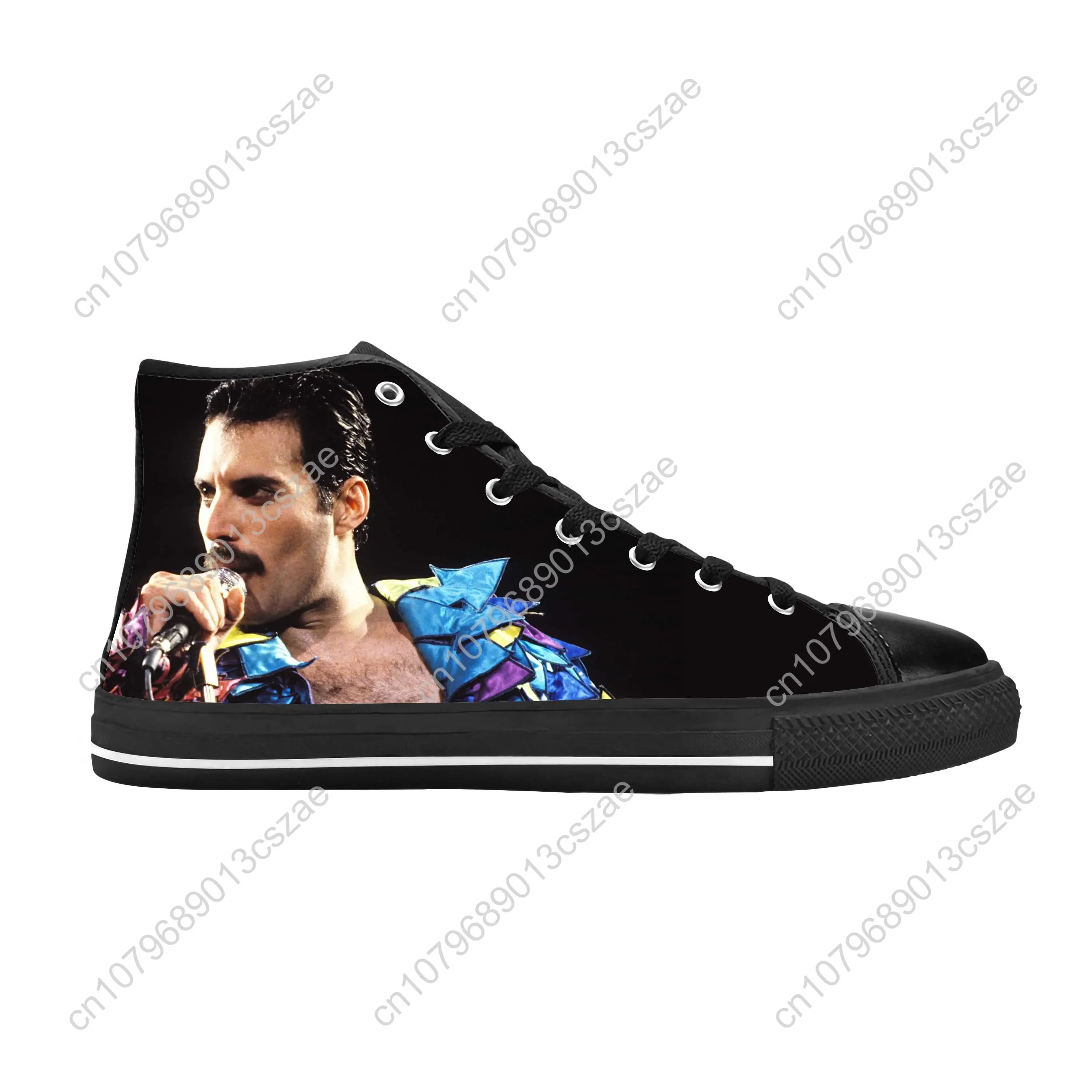 Freddie Mercury-zapatillas de deporte con estampado 3D para hombre y mujer, zapatos informales de tela, transpirables, de alta calidad