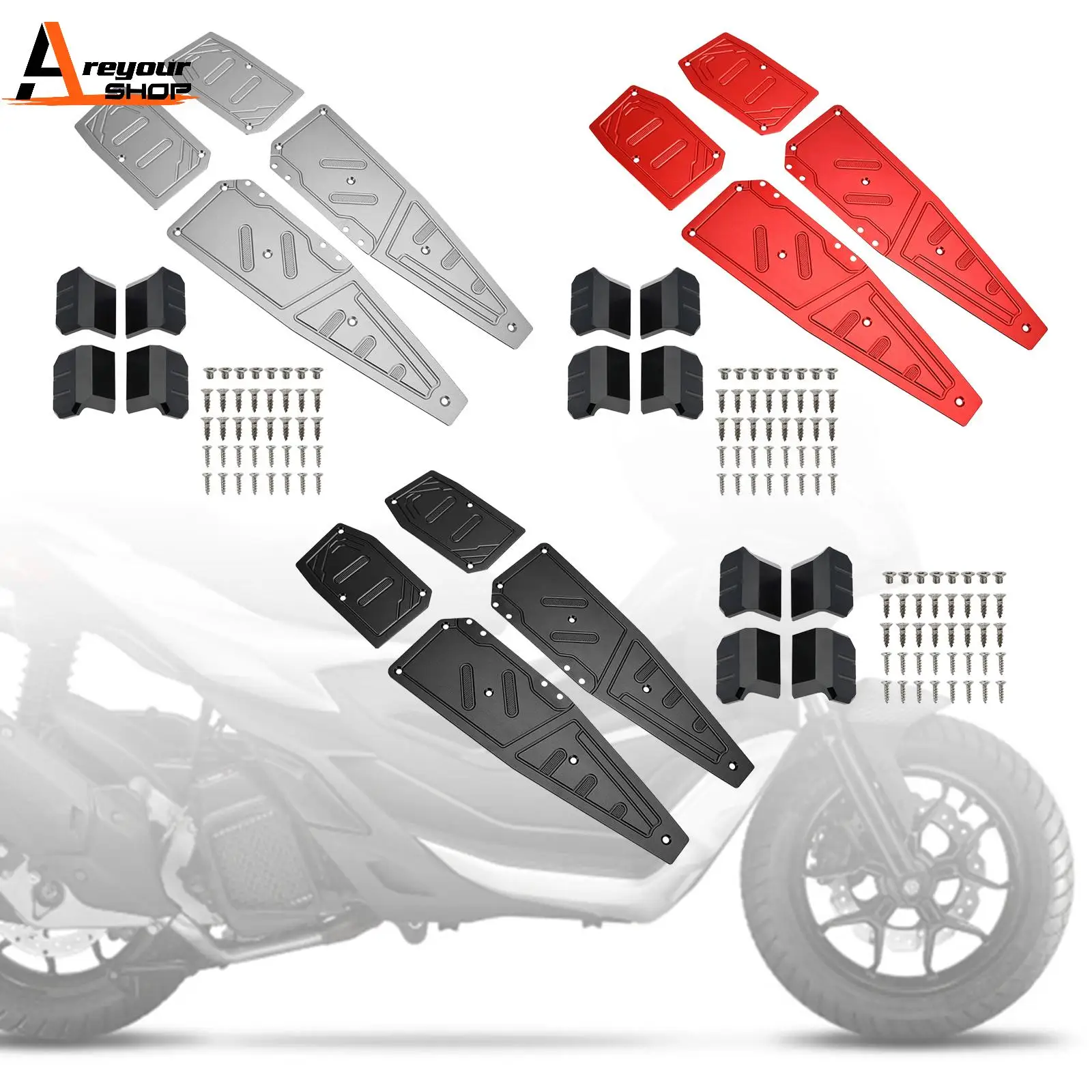 

Подставка для ног Areyourshop, подставка для ног, Педальная пластина для Aprilia SR GT200 SR GT125 2022-2023