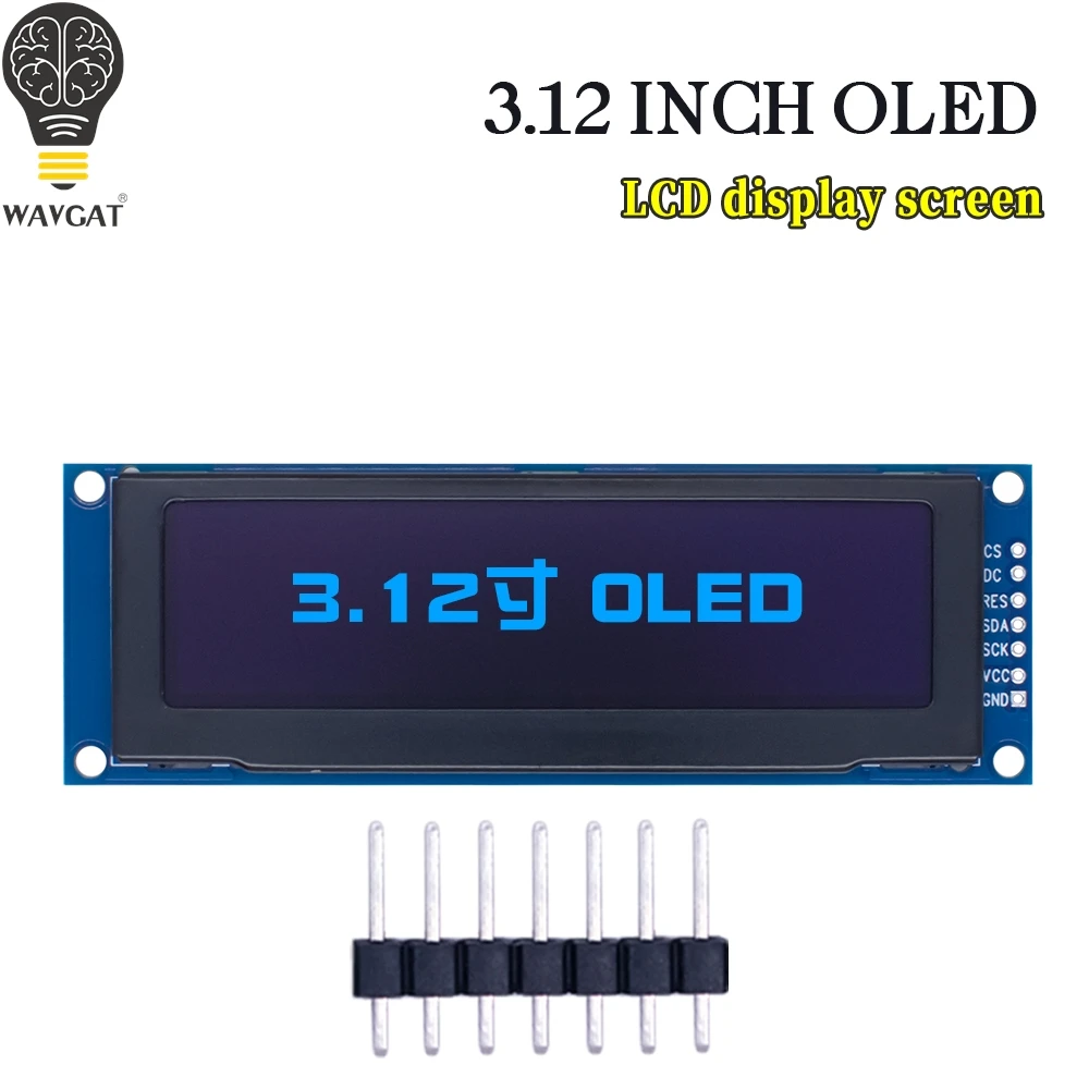 WAVGAT prawdziwy wyświetlacz OLED 3.12 "256*64 25664 punktów graficzny moduł LCD ekran wyświetlacza ekran LCM SSD1322 kontroler obsługa SPI