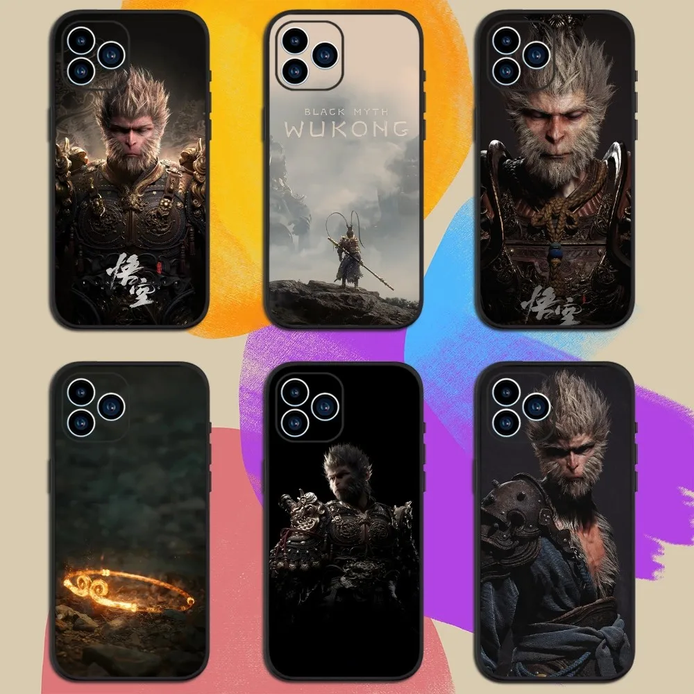 Game Black Myth Wukong Phone Case For iphone15 14 13 12 11 Pro Max Mini X 7 8 Soft Case