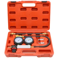 Probador de fugas de cilindro de TU-21, juego de Detector de fugas de compresión, doble calibre, prueba de detección de fugas de motor de gasolina, herramientas automotrices