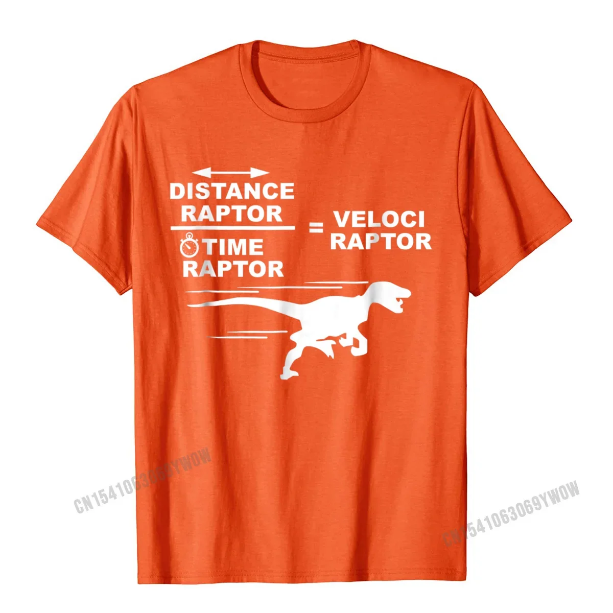 Distance Raptor Over Time Raptor = Velociraptor T-Shirt Camisas Men Cotton Tops T Shirt Custom Special Europe Tshirts