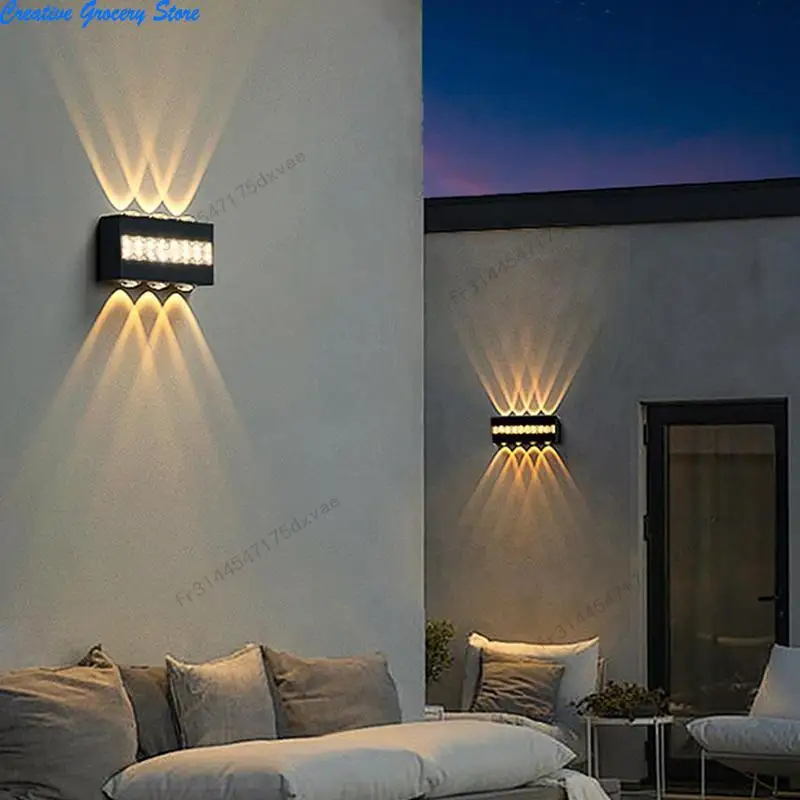 Obrázek 7: Outdoorové vodotěsný zeď lehký 10W 8W 6W ABS materiál dekorační sad lampa exteriér zeď val energy‑saving