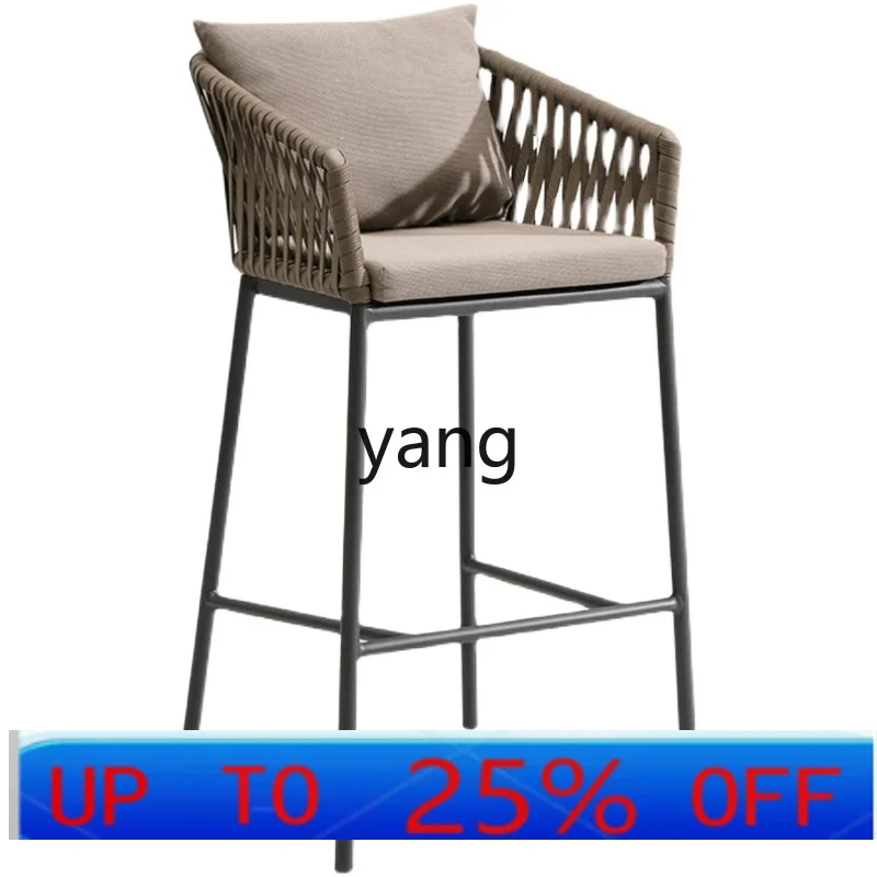 

Lhh Outdoor Barstool Garden Rattan High Stool Outdoor Garden Outdoor Bar High Chair