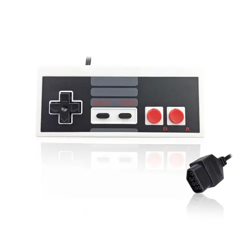 NES FC 게임 콘솔 용 조이스틱 게임 패드 컨트롤러 미니 게임 8 비트 유선 게임 패드 NES 게임 패드 컨트롤러