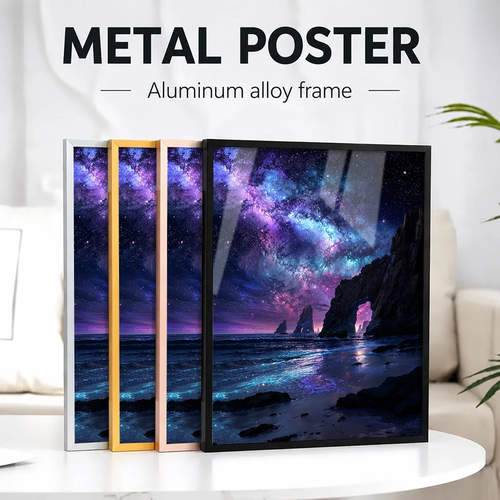Sea Of Stars Framed Aluminum Metal Poster Customized Photo Mythic Character Style Wall Art For Fantasy Room Adventure Fan Gift