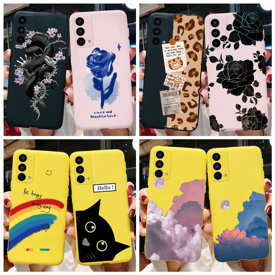 For Funda Real me Realme GT Master Edition RMX3363 RMX3360 Cases Cover Cute Cartoon Pretty Flower Soft Silicone Phone Case 6.43