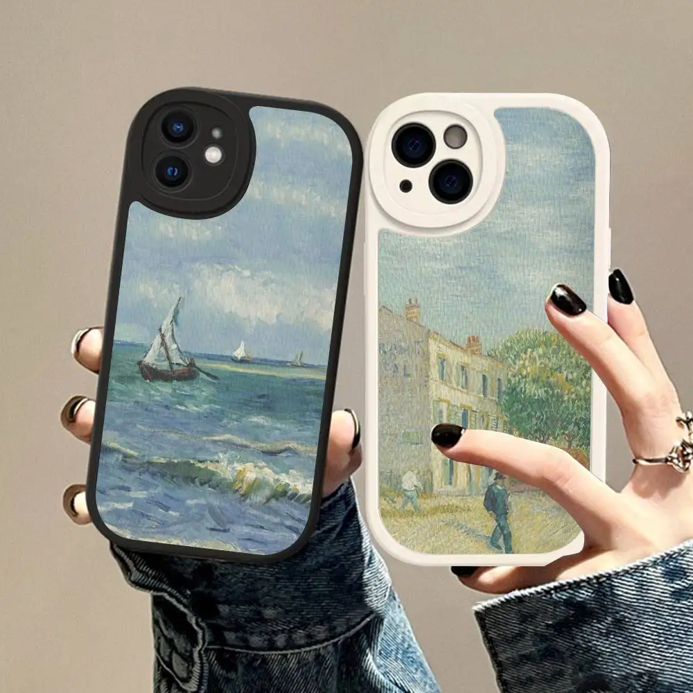 

Van Gogh Phone Case Hard Leather For IPhone 16 15 14 13 12 Mini 11 14 Pro Max Xs X Xr 7 8 Plus Fundas