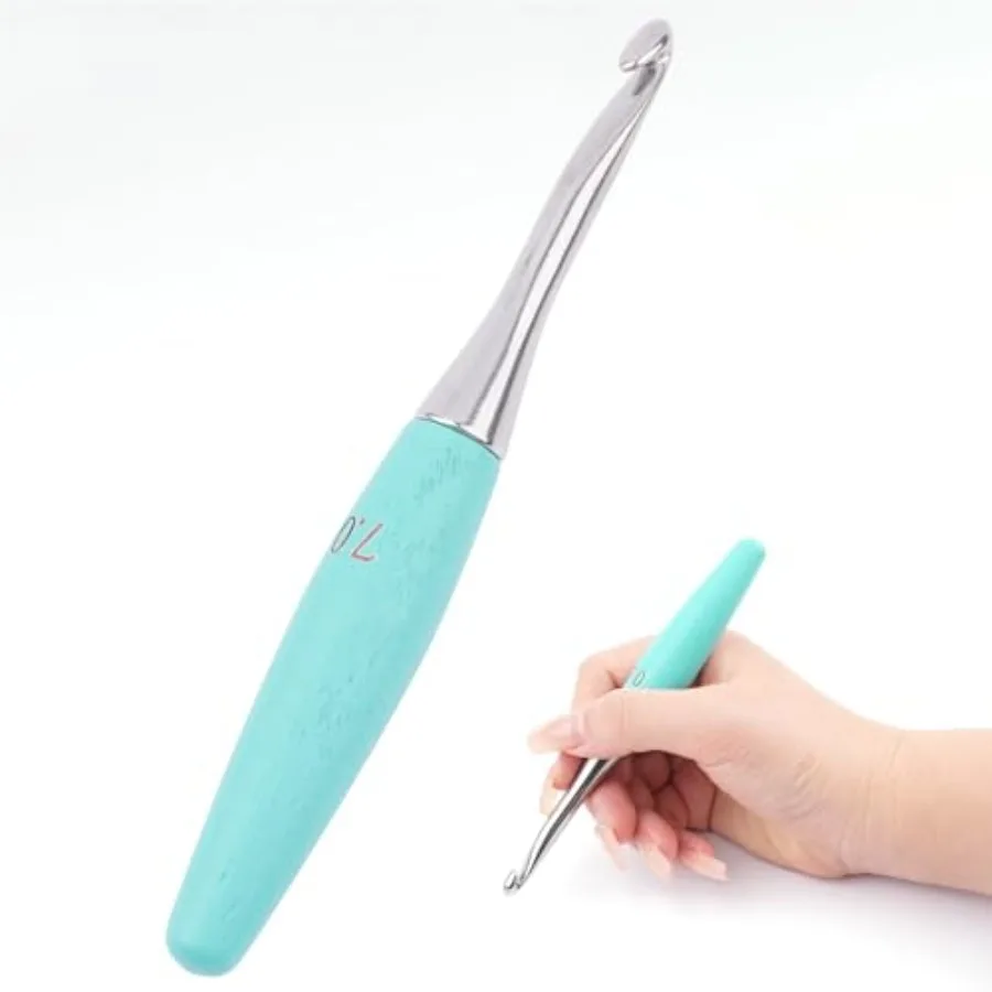 

Crochet Hooks Crochet Hook Soft Lightweight Wood Ergonomic Handle and Stainless Steel Crochet Needles Tip