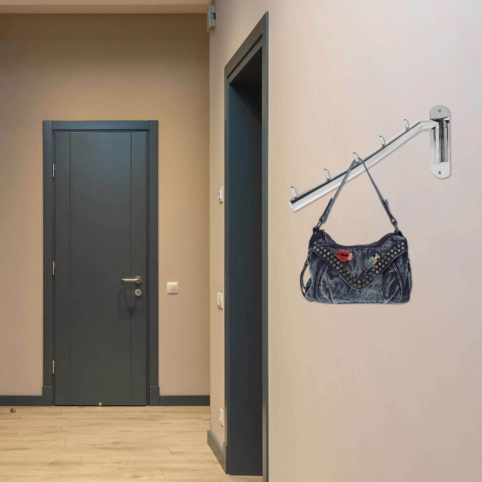 Настенный крючок для одежды из нержавеющей стали, вращающийся на 180° ° Для ванной комнаты, кухни, гостиной, экономия места, вешалка для полотенец для одежды Настенный крючок для одежды из нержавеющей стали, вращающийся на 180° ° Для ванной комнаты, кухни, гостиной, экономия места, вешалка для полотенец для одежды