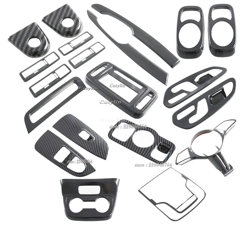 Image of LHD Für Mercedes Benz Vito V Klasse 2024 2025, Carbon Fiber Innen Lenkrad Wasser Tasse Halter Fenster Schalter Trim Dekoration