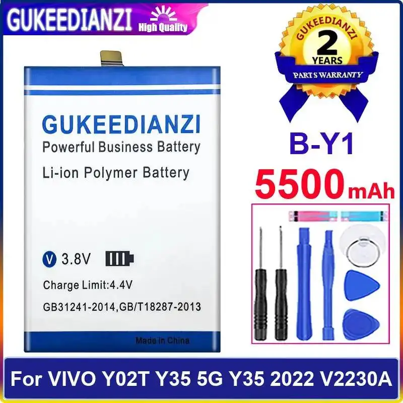 

5500Mah B-Y1 For Vivo Y02T Y35 5G 2022 V2230A Mobile Phone Battery Reliable Power