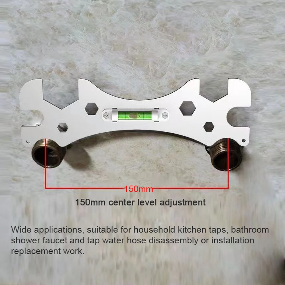 أدوات وجع خاصة مع مستوى فقاعة دش صنبور تركيب الحمام متعددة الوظائف الفولاذ المقاوم للصدأ مستوى إزالة وجع #6