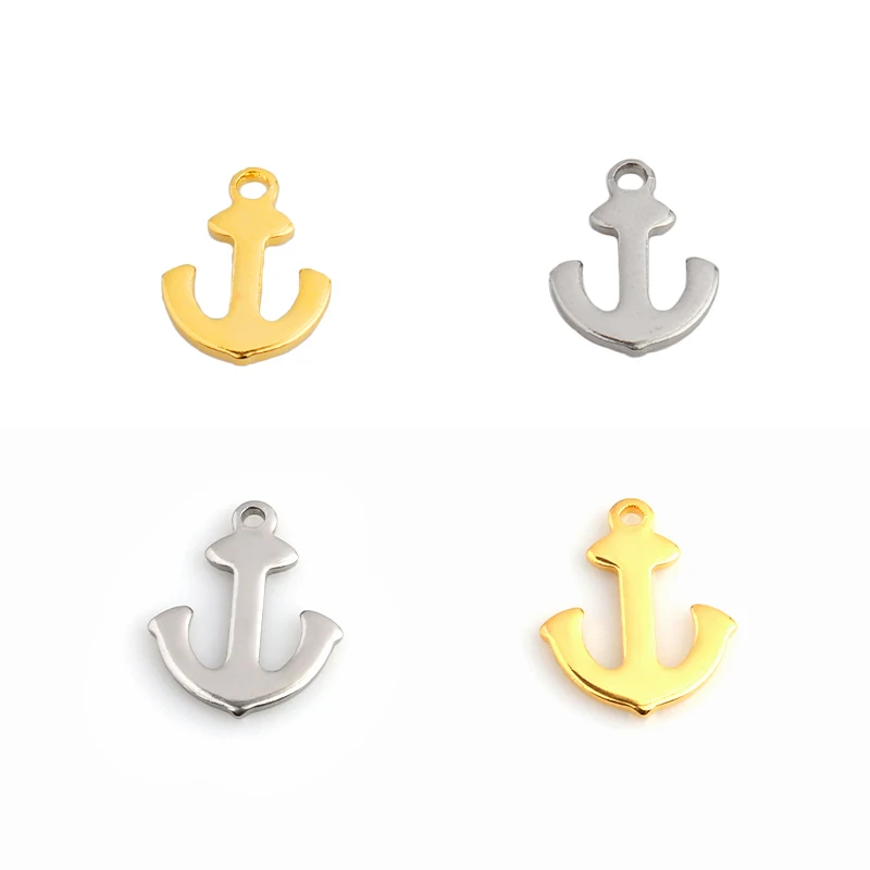 20pcs/lot Stainless Steel Anchor Rudder Accessories Rudder Gold Colour Pendant For DIY Bracelets Jewelry Making Handmade