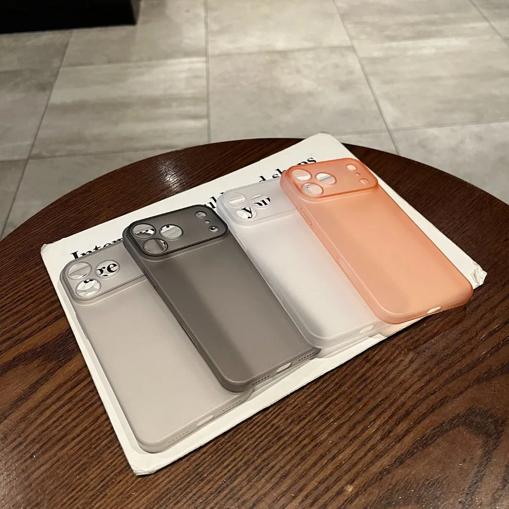 حافظة عصرية رفيعة للغاية غير لامعة لهاتف آيفون 15 16 17 برو ماكس اير 14 بلس 13 12 غطاء رقيق مقاوم للصدمات #6