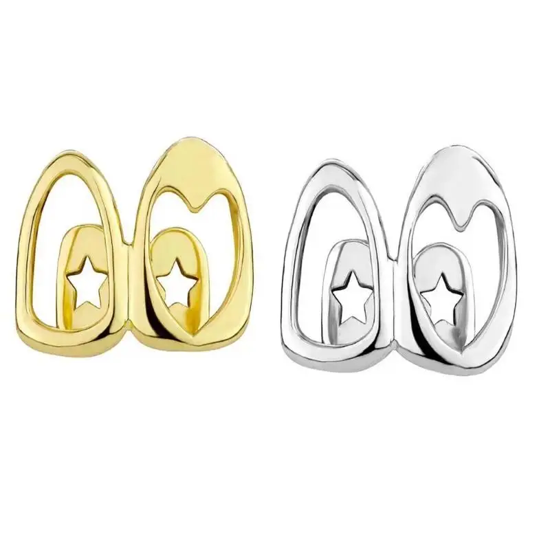 

P9FE Practical Sturdy Copper Plated Heart Shaped Grillzs Fashion Accessory for Comfortable Wear at Any Event Daily Use
