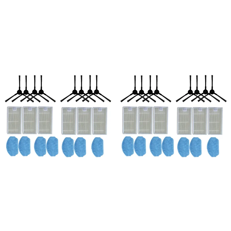 ABWZ-42PCS Accessories Kit For Midea VCR04W Robot Vacuum Cleaner Replacement Parts Side Brush Hepa Filter Mop Cloth