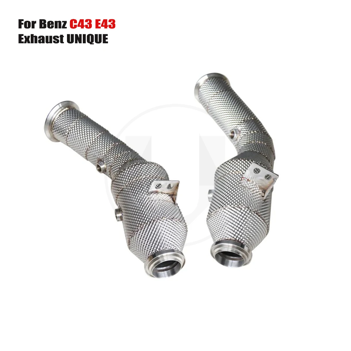 

UNIQUE For 2017-2023 Benz AMG W205 C43 E43 3.0T With insulator downpipe With cat/without cat exhaust pipe