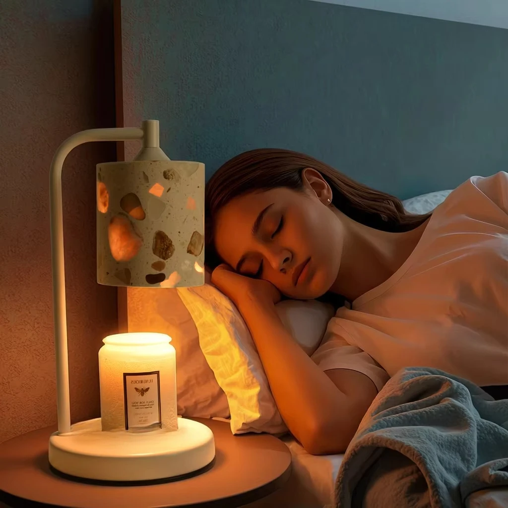 

Атмосферная настольная лампа для спальни, украшение дома, электрическая восковая печь, аромат, плавящаяся свеча с таймером, лампа