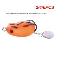 2/4/6PCS Bait Fishing Gear High Quality Sealing Glue Soft Frog Body Type Of Bait Thunderfrog Specification 3cm-4.2g