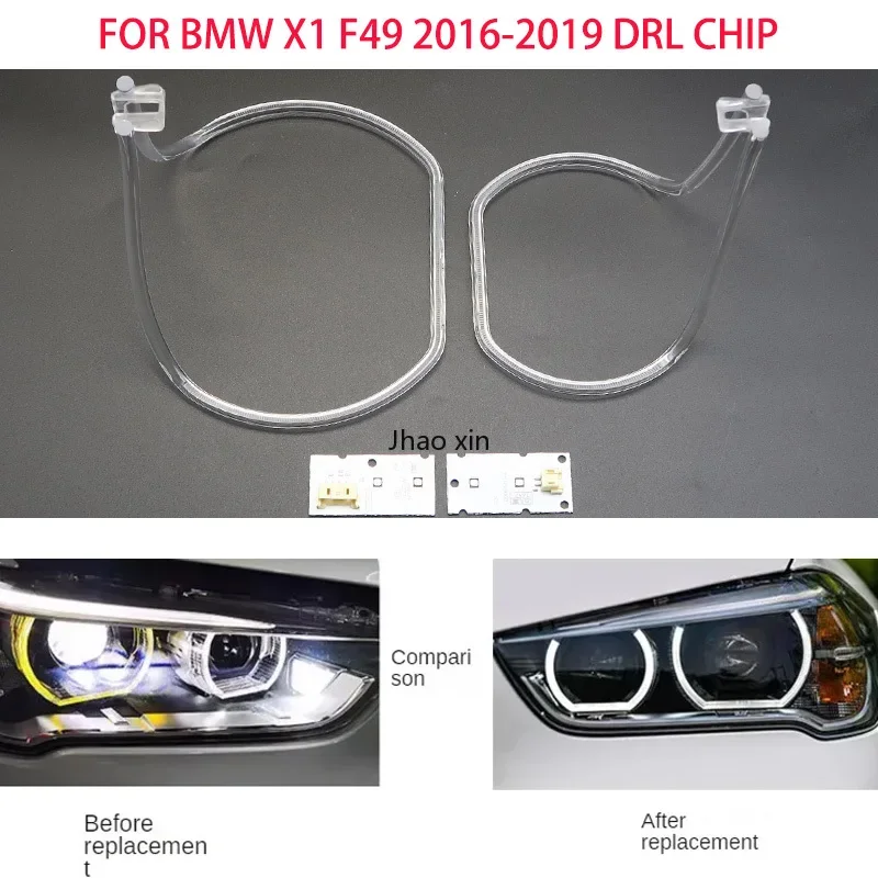 Para BMW X1 F49 2016-2019 faros de coche tiras de luz DRL Ojos de Ángel Chip módulo de balasto iluminaciones accesorios de mantenimiento