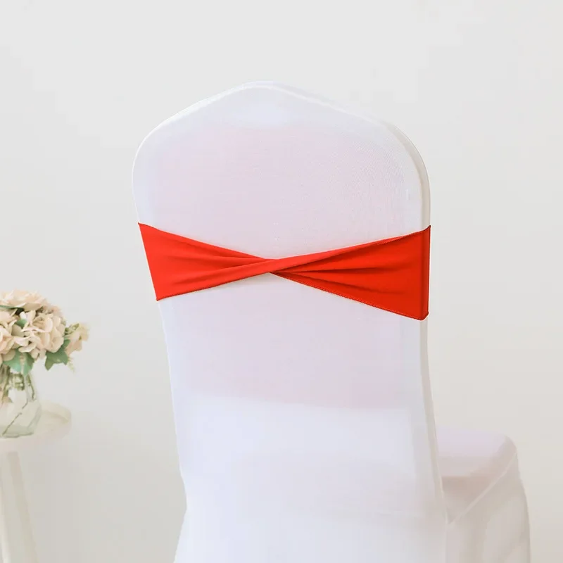 

Spandex Chair Sashes Bows Chair Bands Slider Sashes for Chair Covers Elastic without Buckle for Wedding Party Events Birthday