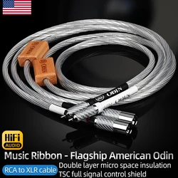 ODIN One Pair HiFi RCA to XLR Cable 7N OCC Pure Silver 2RCA Male to 2XLR Male/Female Balanced Plug Cable for Amplifier CD Player