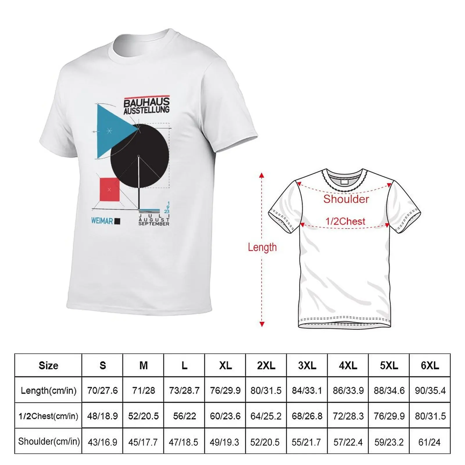 باوهاوس رجل تي شيرت القطن صالح سليم حزمة قميص لمصمم تي شيرت عادي رجل القمصان 1923 رجل أسود